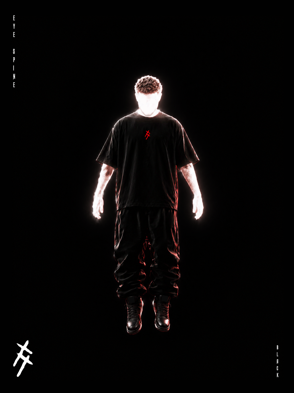 EYE SPINE OVERSIZED - BLACK & OFF-WHITE
