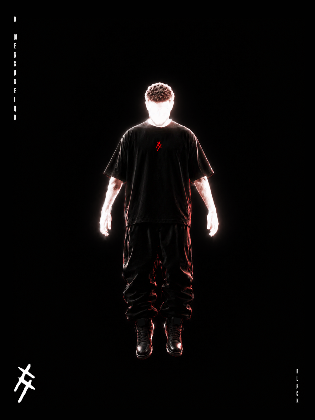 O MENSAGEIRO OVERSIZED - BLACK & OFF-WHITE