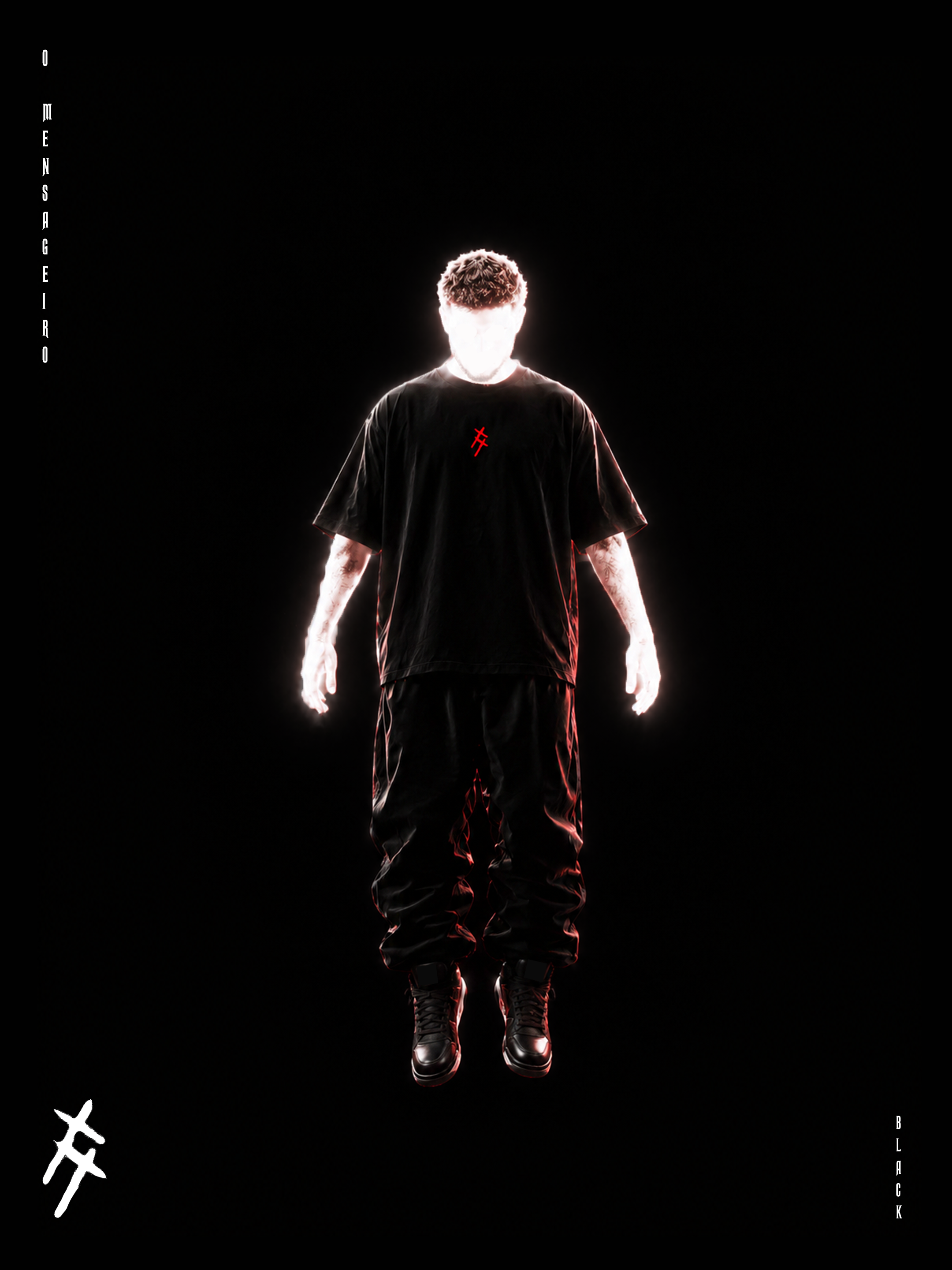 O MENSAGEIRO OVERSIZED - BLACK & OFF-WHITE