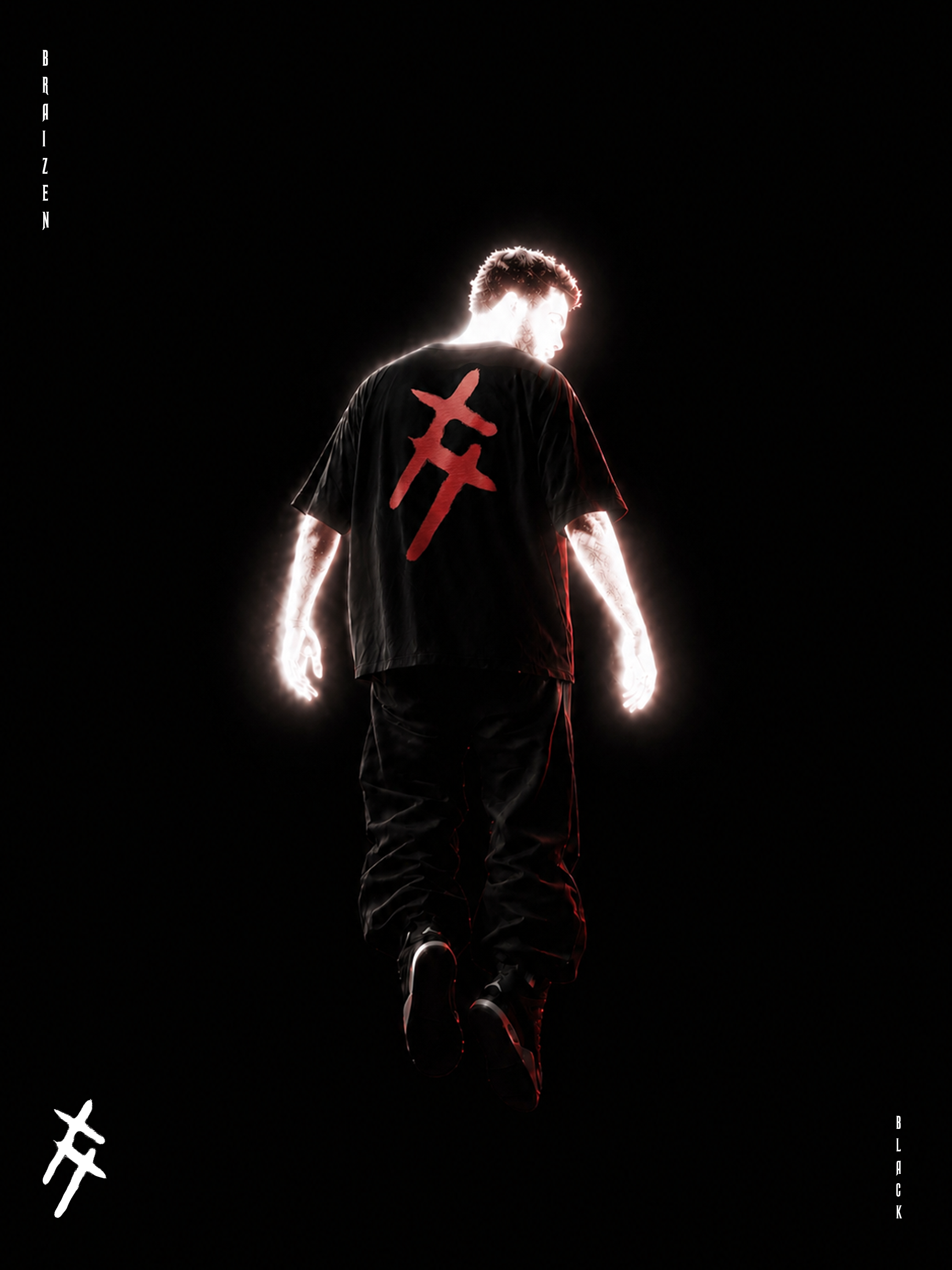 BRAIZEN OVERSIZED  - BLACK & OFF-WHITE