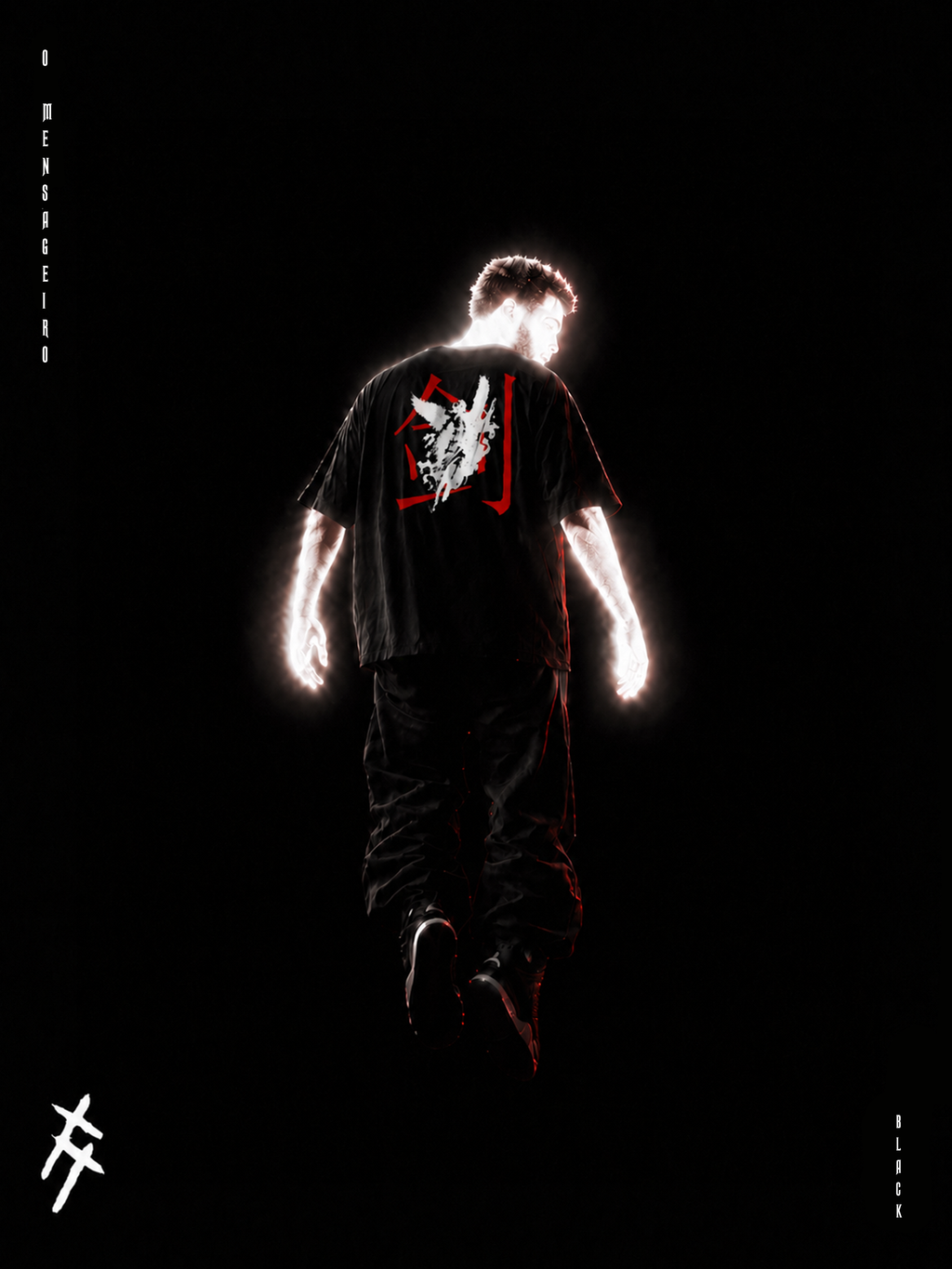 O MENSAGEIRO OVERSIZED - BLACK & OFF-WHITE