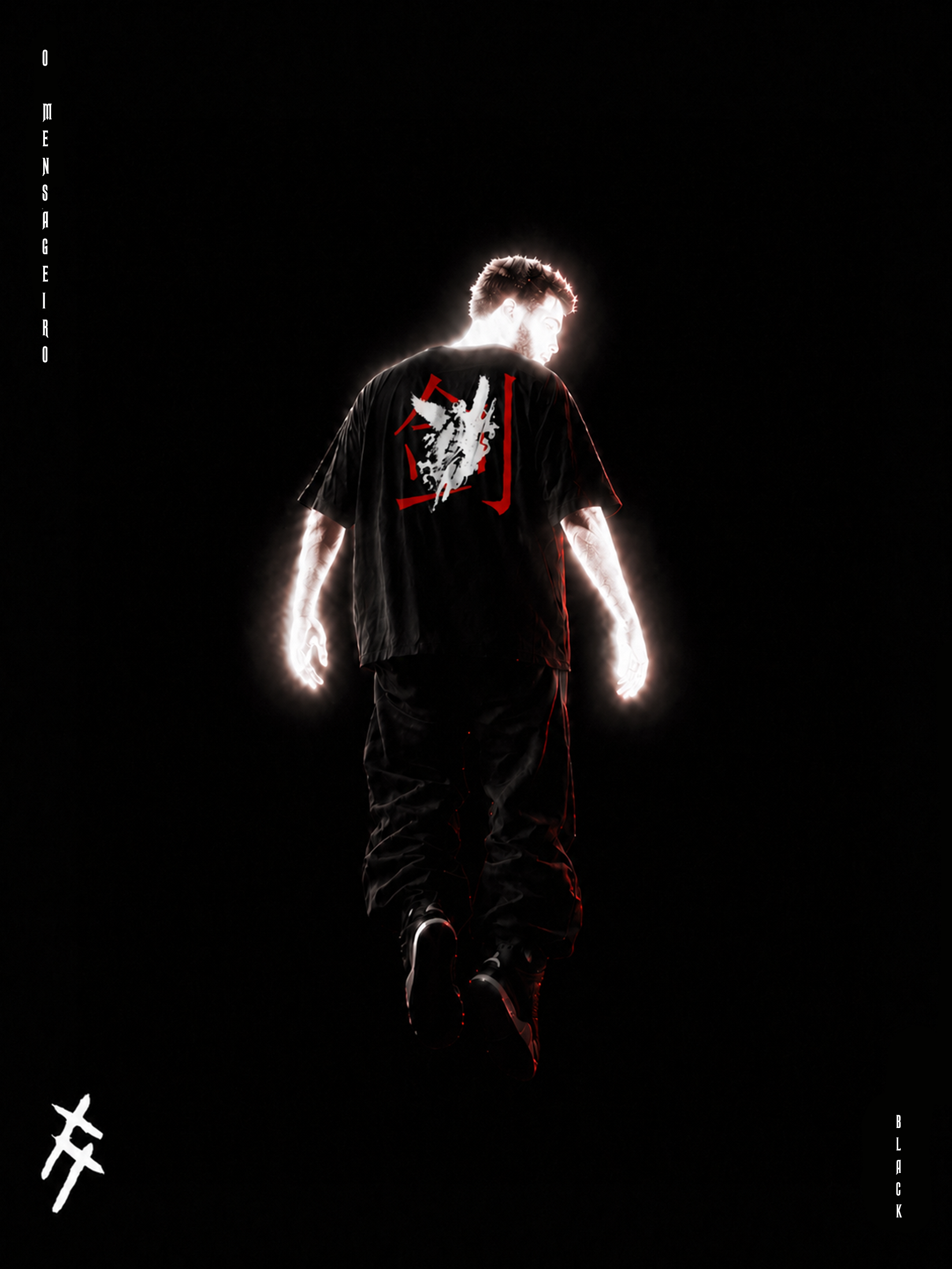 O MENSAGEIRO OVERSIZED - BLACK & OFF-WHITE